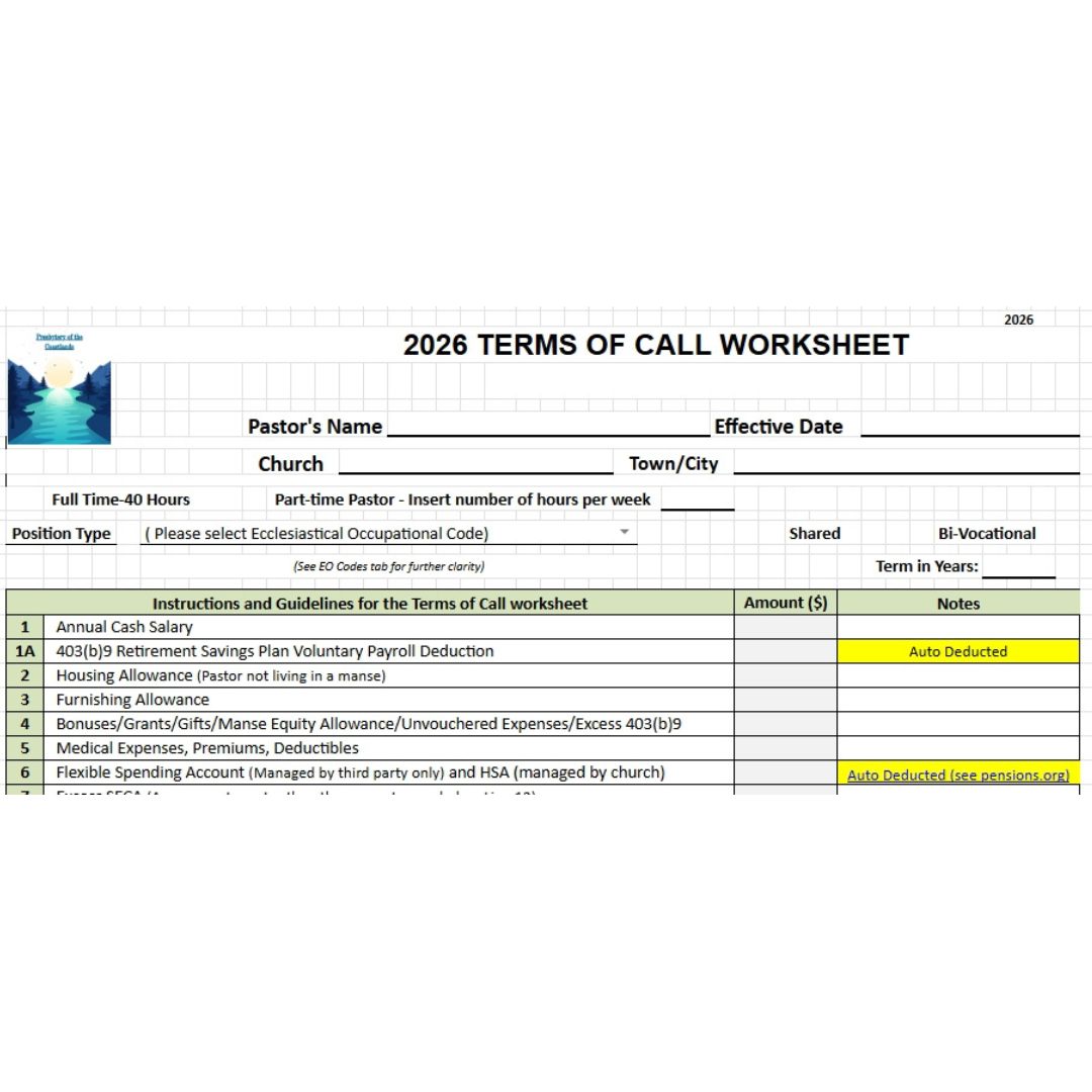 2026 Terms of Call Worksheet rev April 2026